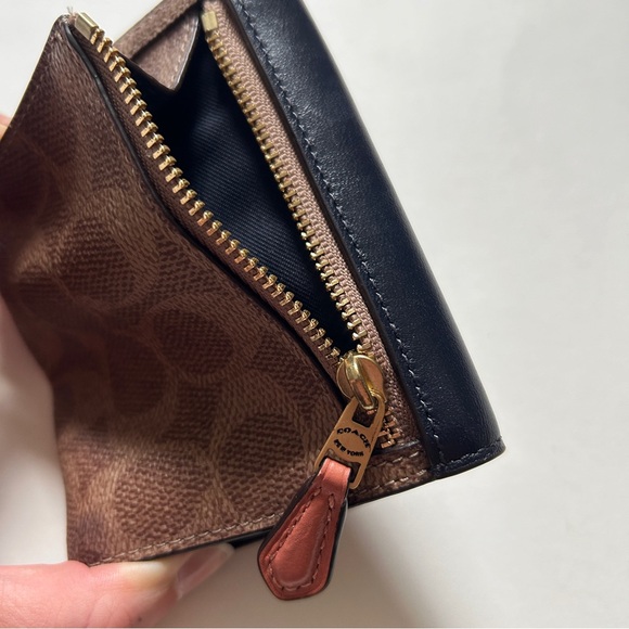 COACH Small Wallet In Colorblock Signature Canvas - Picture 8 of 10